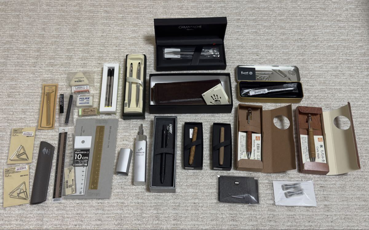 文房具、筆箱、シャーペン、ボールペンまとめ売り拍卖
