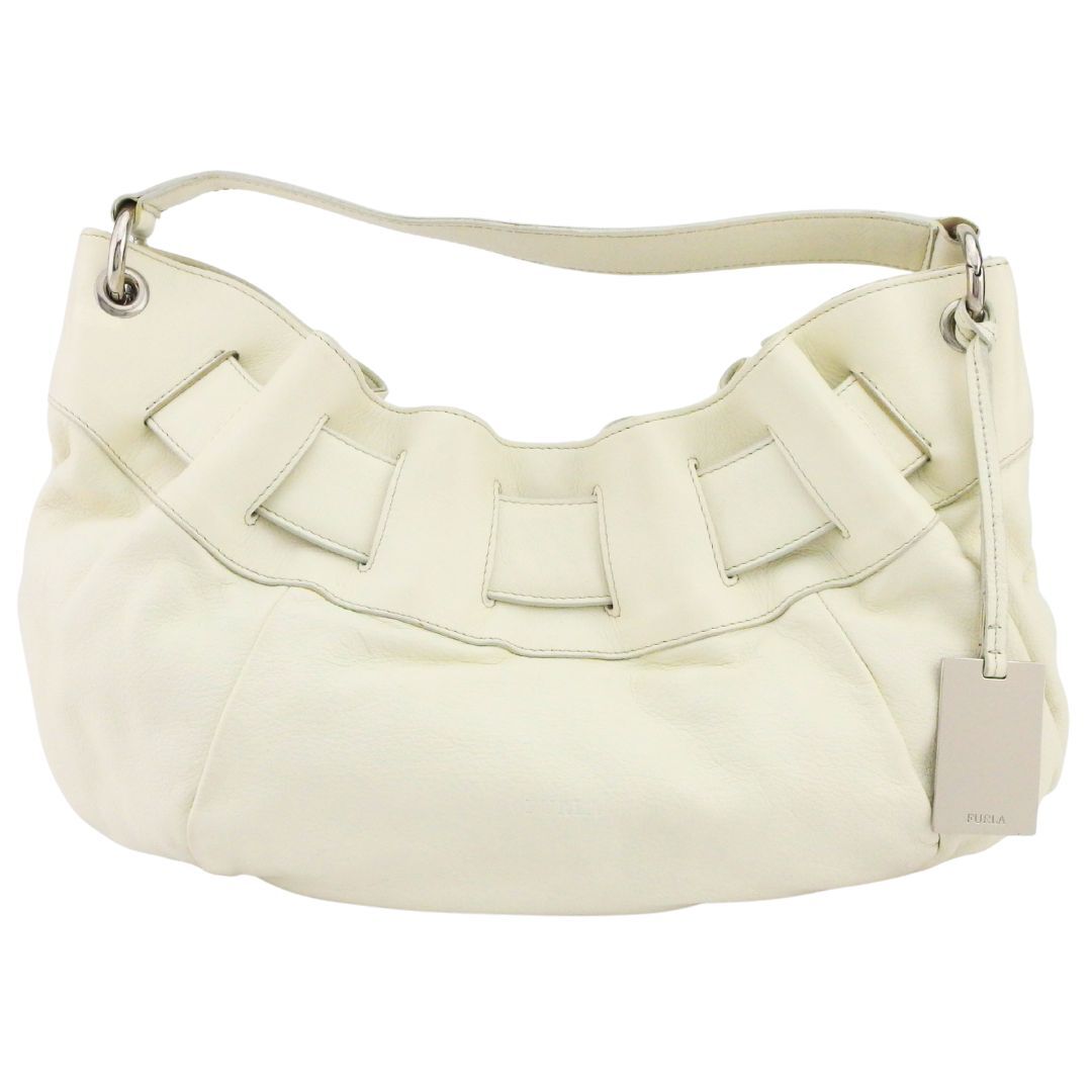 フルラ Furla ショルダーバッグ ロゴ ロゴプレートチャーム付き ホワイト 白 レディース 中古拍卖