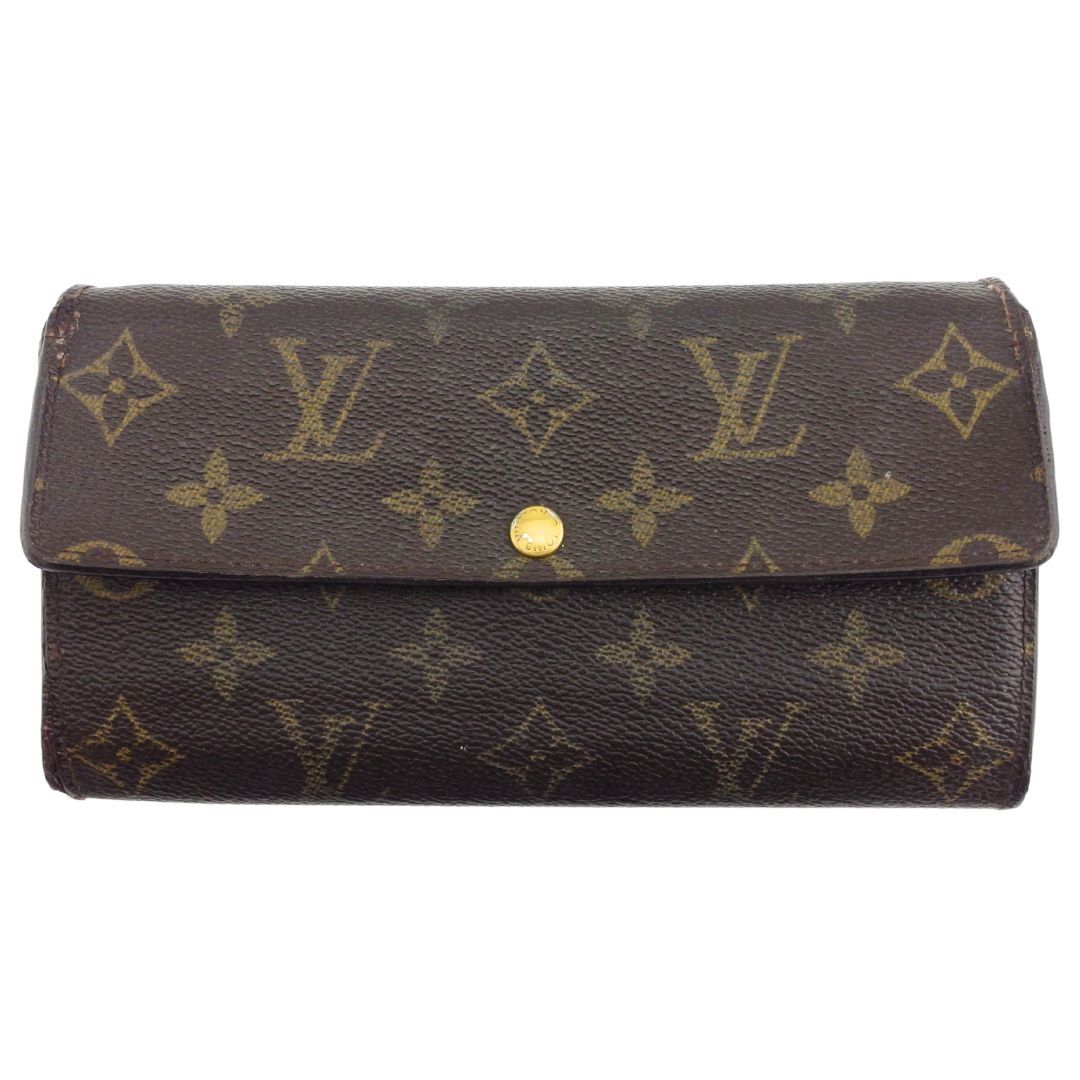 ルイ・ヴィトン LOUIS VUITTON 長財布 モノグラム ポルトフォイユ・サラ ブラウン×ベージュ レディース 中古拍卖