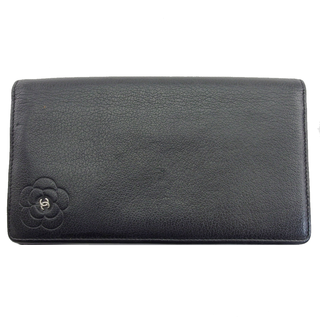 シャネル CHANEL 長財布 バタフライカメリア ココマーク ブラック レディース 中古拍卖