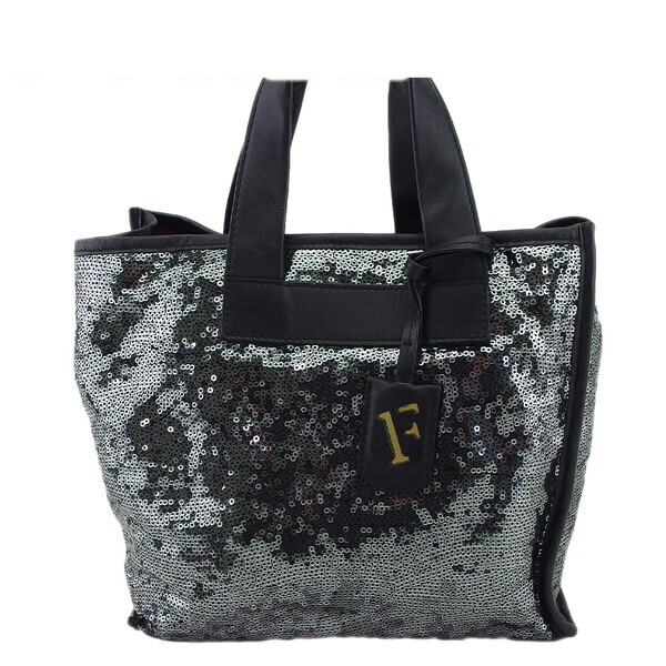 【30%OFFクーポン】フルラ Furla ハンドバッグ ブラックスパンコール×ローズ レディース 中古拍卖