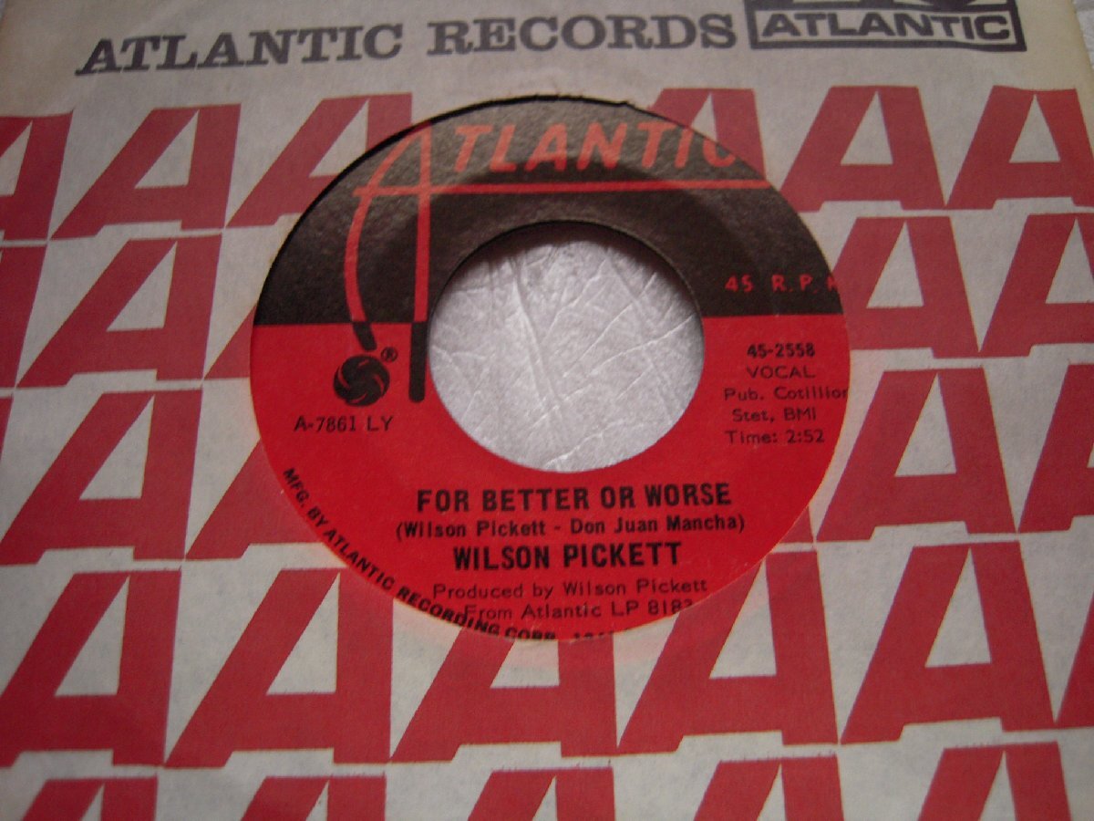 【US盤7】「WILSON PICKET/FOR BETTER OR WORSE」Atlantic拍卖