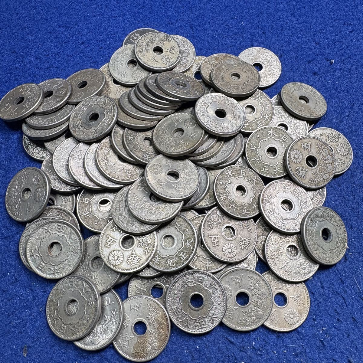 【100枚】大型5銭白銅貨 古銭 まとめ 日本古銭 雑銭 五銭拍卖