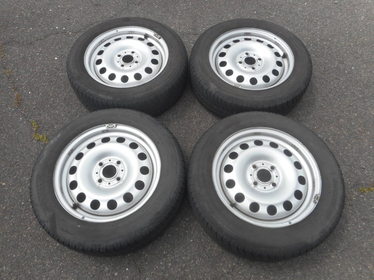 MINI ミニクーパー R50 R55 R56 R57 R58 純正 スチールホイール 鉄チン 6768497 5.5J 15インチ +45 15in PCD100-4穴 175/65R15 タイヤ付4本拍卖