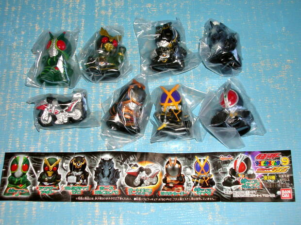 8176新品 仮面ライダー ソフビコレクション9 仮面ライダー555 全8種 指人形 ファイズ ホースオルフェノク アナザーアギト ガチャポン拍卖
