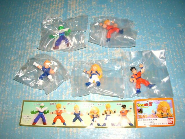 7839新品 ドラゴンボールZ フルカラーコレクション パート2 5種 孫悟飯 超サイヤ人3 ゴテンクス 超ベジータ 超孫悟空 ピッコロ ガチャポン拍卖