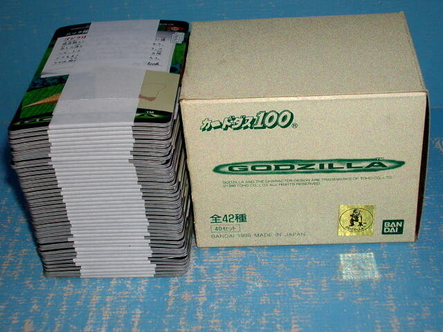 8157 未使用カードダス100 GODZILLA ゴジラ 40セット バンダイ USゴジラ 東宝 1998拍卖