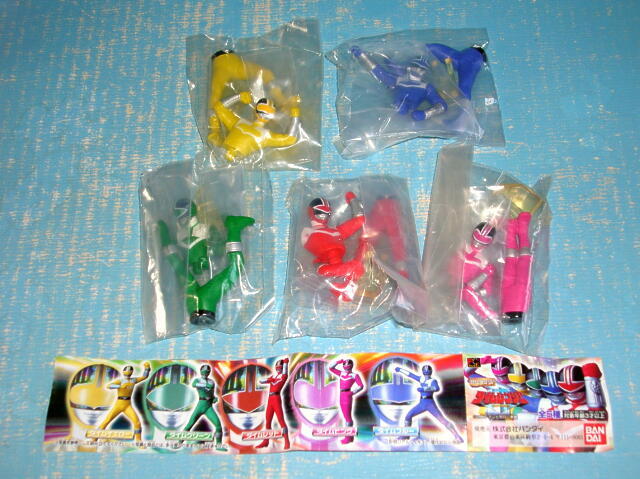 8159 新品 HG 未来戦隊タイムレンジャー 全5種 タイムブルー タイムピンク タイムレッド タイムグリーン タイムイエロー ガチャポン拍卖