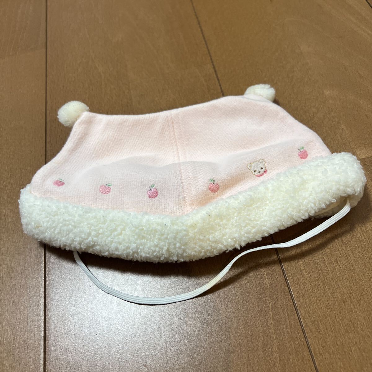 ファミリアfamiliar●ピンク●女の子●帽子●モコモコ●拍卖