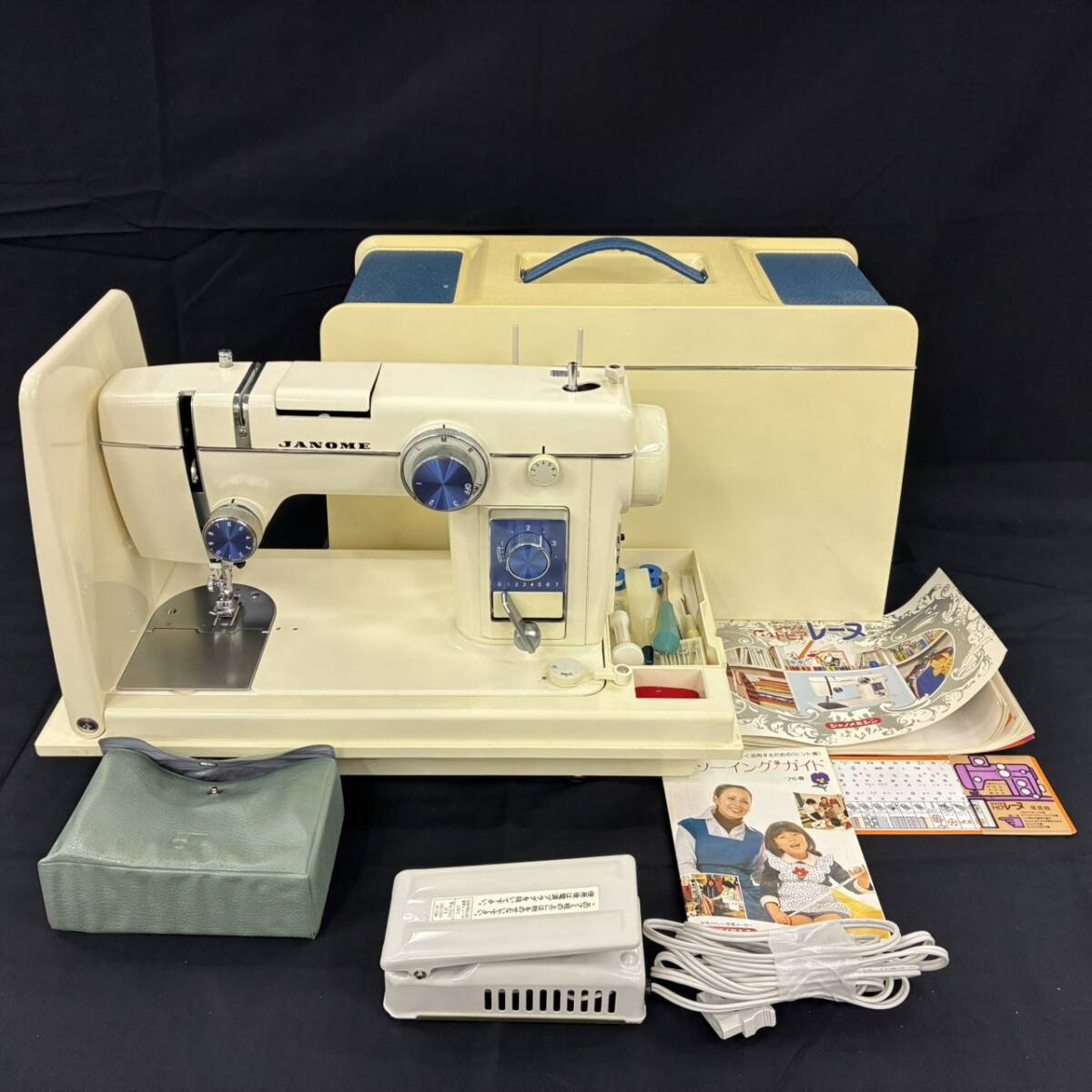 25札/A018972-1/TH10000/L104-507/【幕張】JANOME 電動ミシン ジャノメ 804 ミシンケース付拍卖