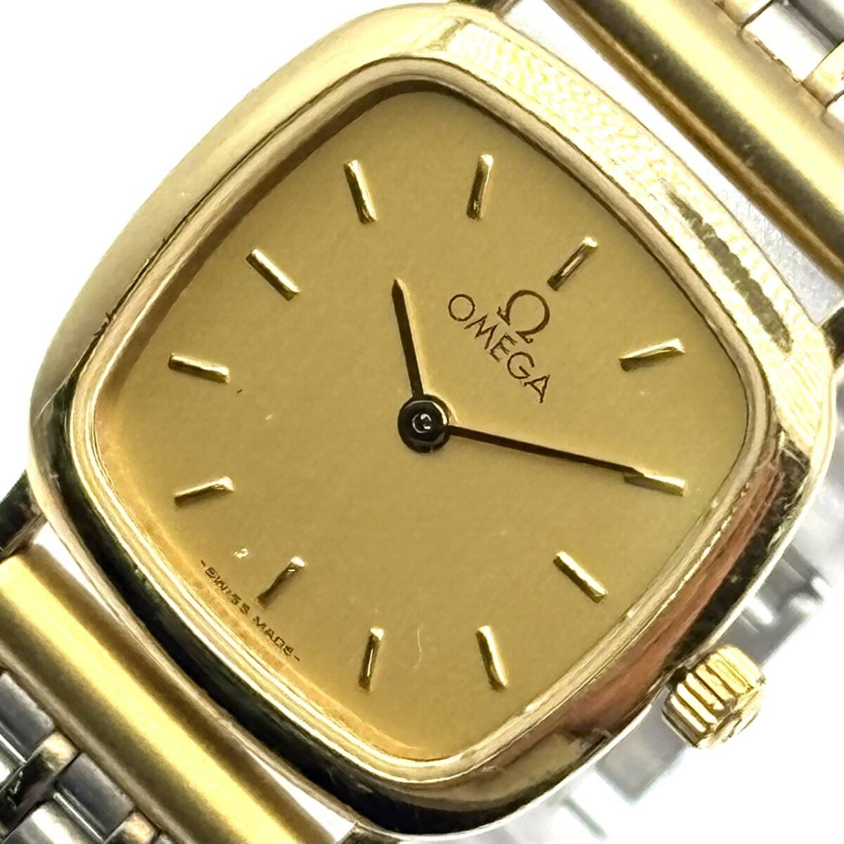 KIS/041155-1/8000/S102-7/【幕張】OMEGA オメガ デビル 時計 ゴールドカラー文字盤 レディース 重量:約26.0g拍卖