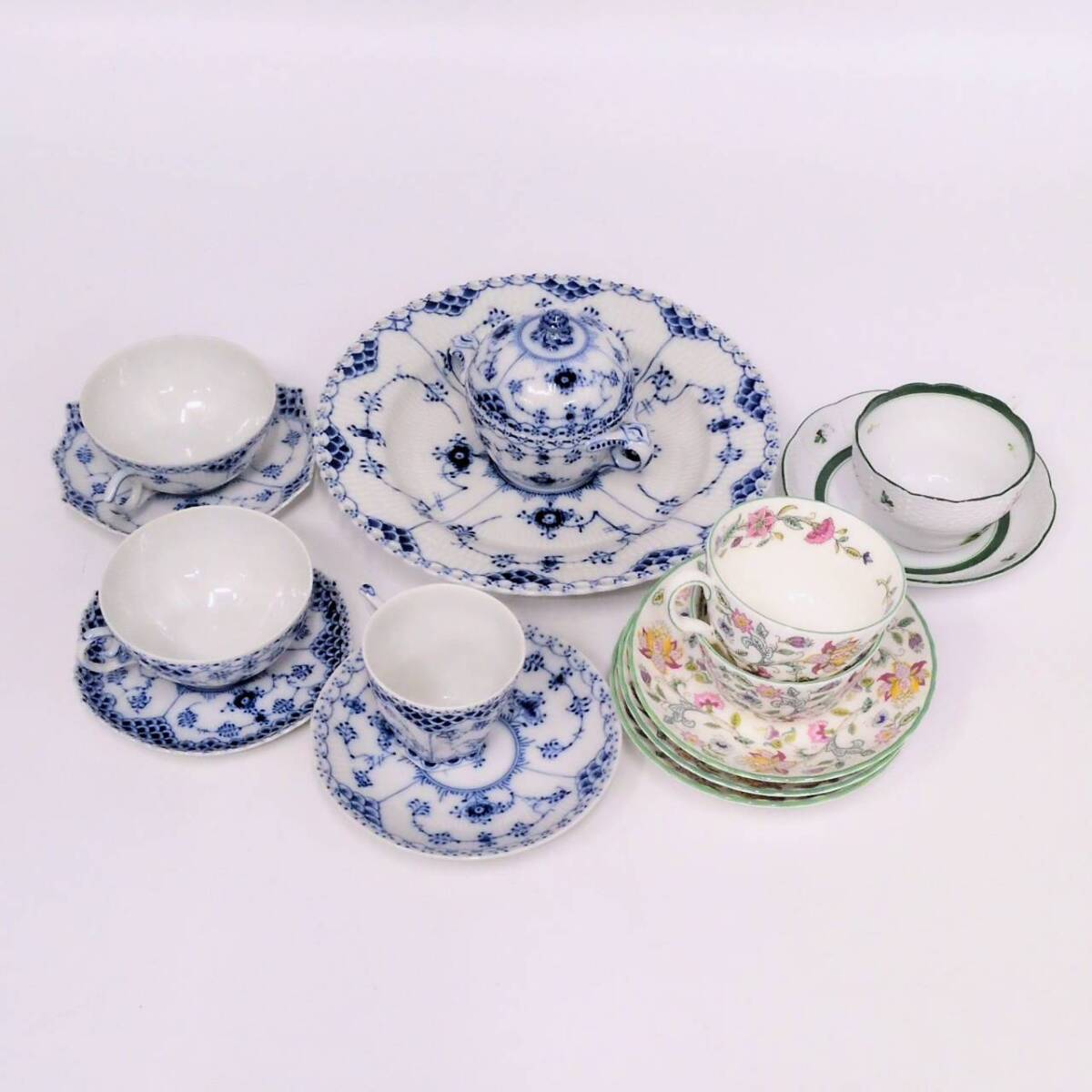 KIS/405426-2/15000/S112-17/【幕張】洋食器まとめ MINTON COPENHAGEN HANDPAINTED カップ シュガーポット/他拍卖