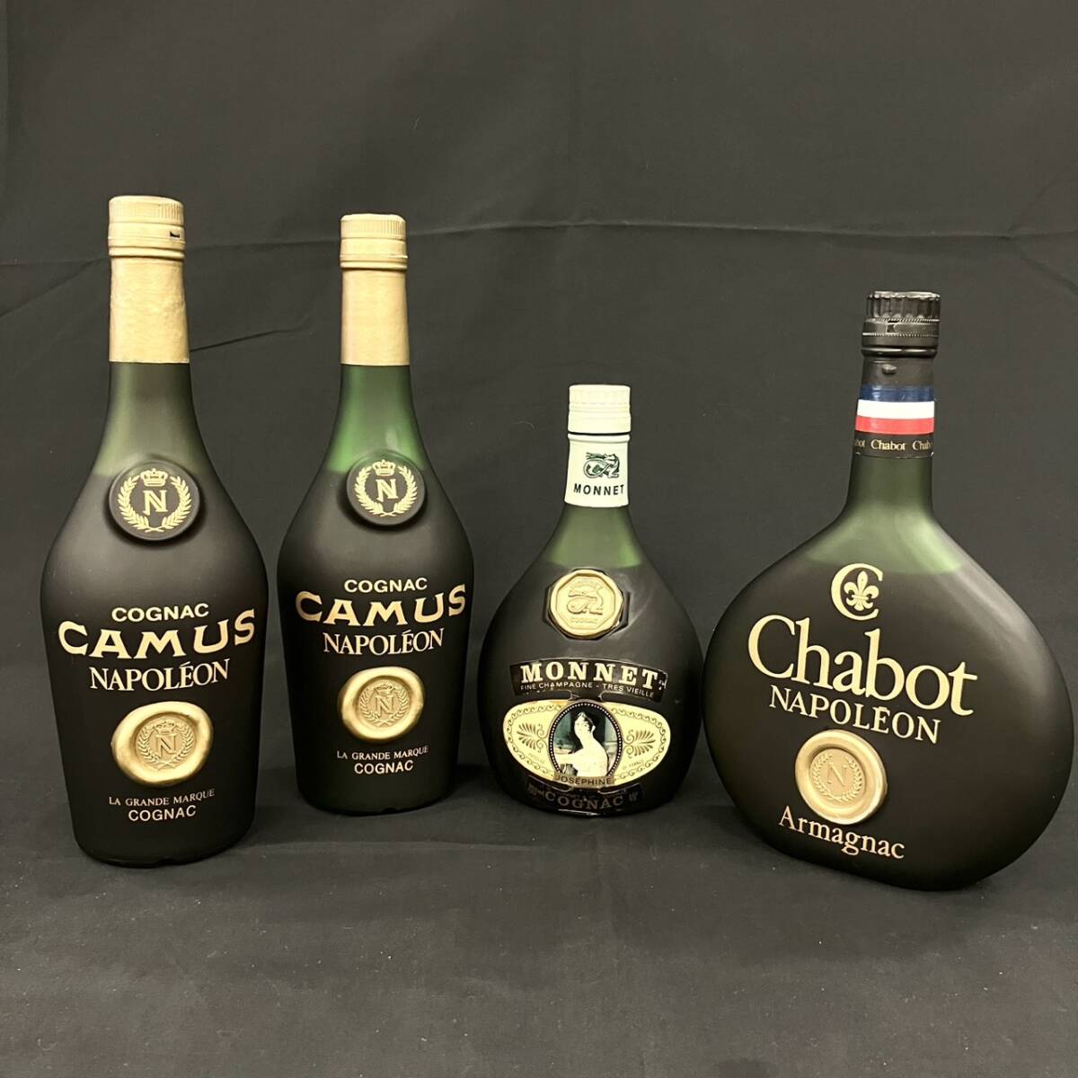 25博/A007691-1/IT10000/G112-108/酒4本まとめ【幕張】CAMUS NAPOLON/MONNET/Chabot NAPOLON拍卖