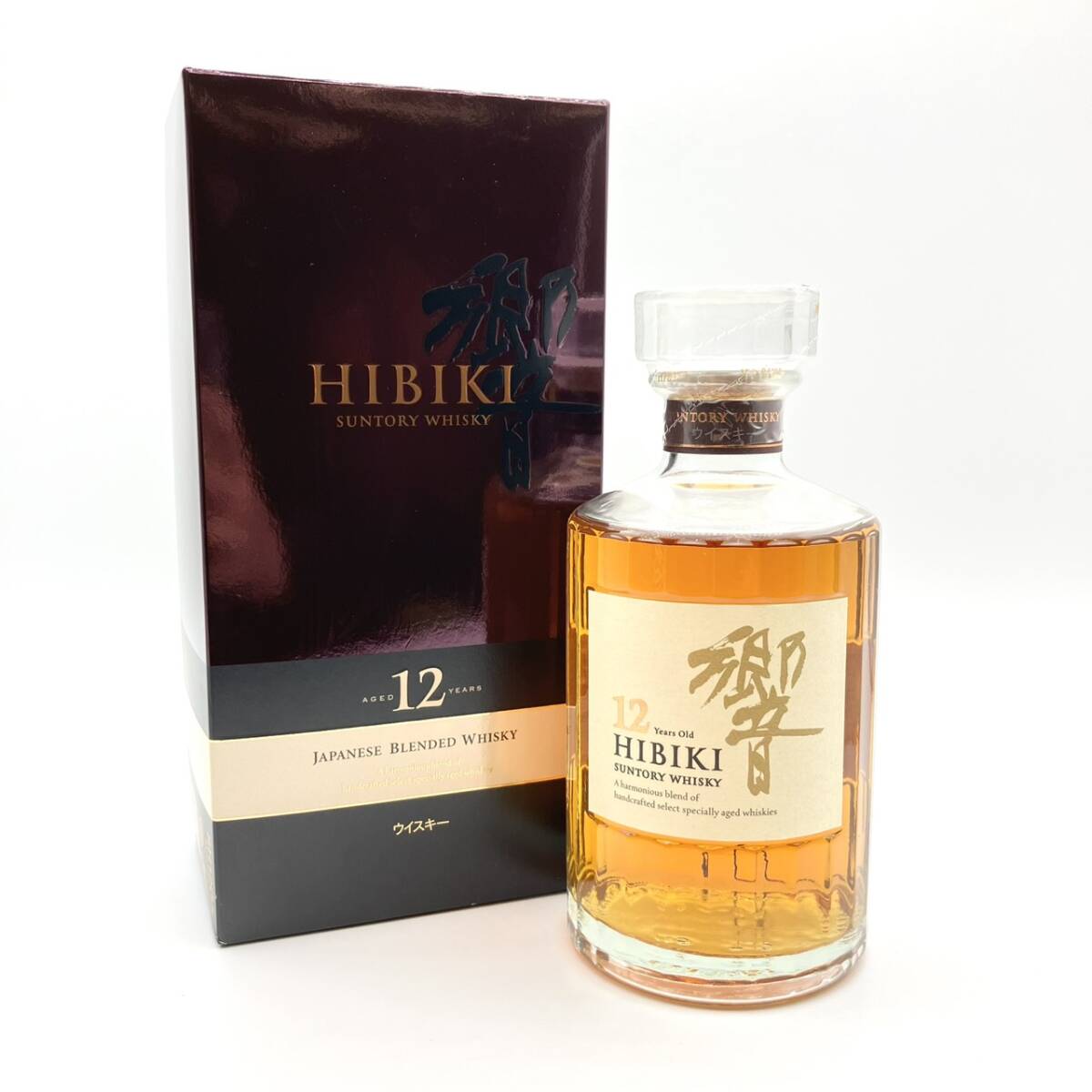 25浦/A028714-2/NT30000/G112-139/【千葉県内のみ発送】酒【幕張】Suntory Whisky サントリー ウイスキー 響 HIBIKI 12年 43%500ml 箱付き拍卖