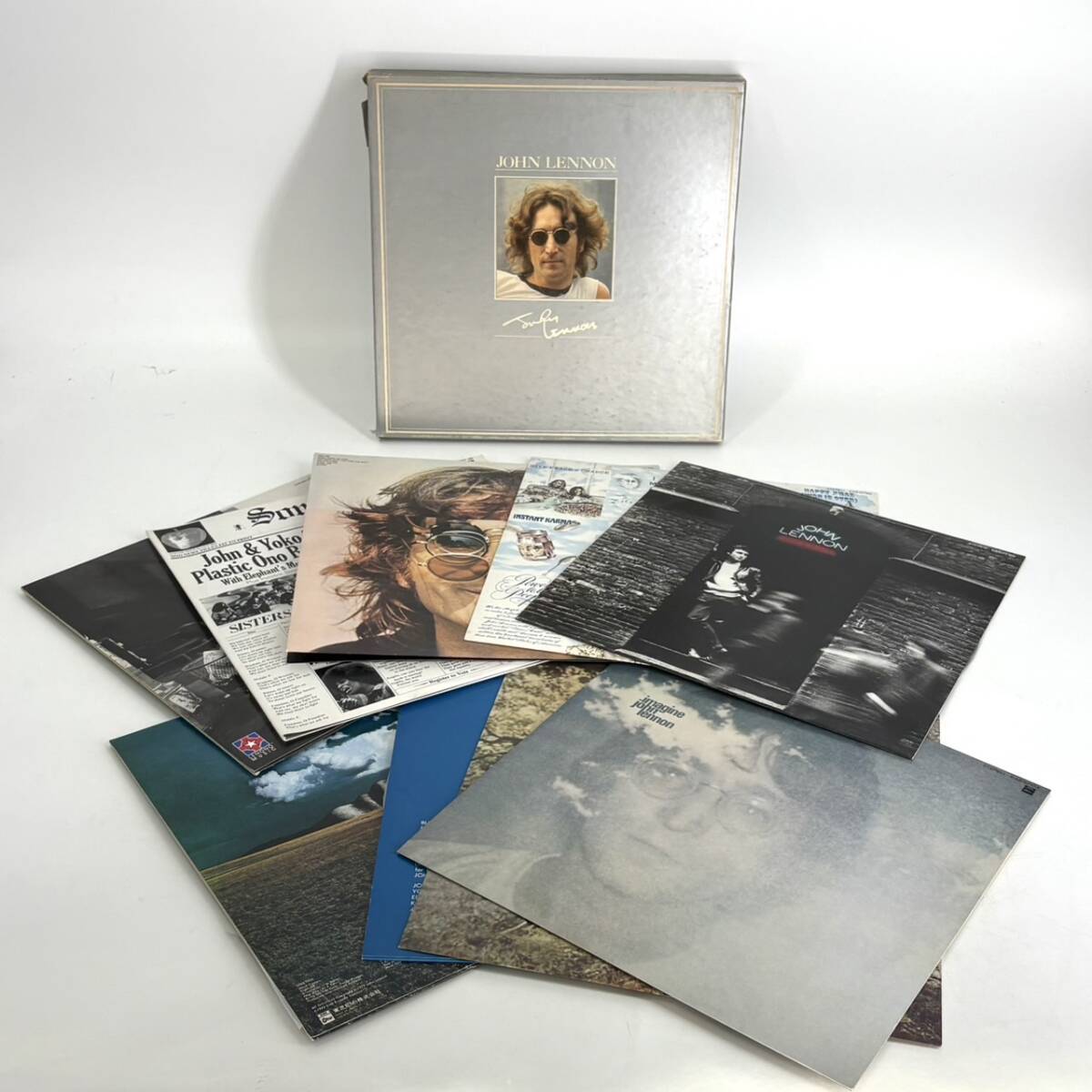 KIS/405137-8/3000/S112-47/【幕張】ジョン・レノン・ボックス John Lennon Box 9LPレコード BEATLES ビートルズ拍卖