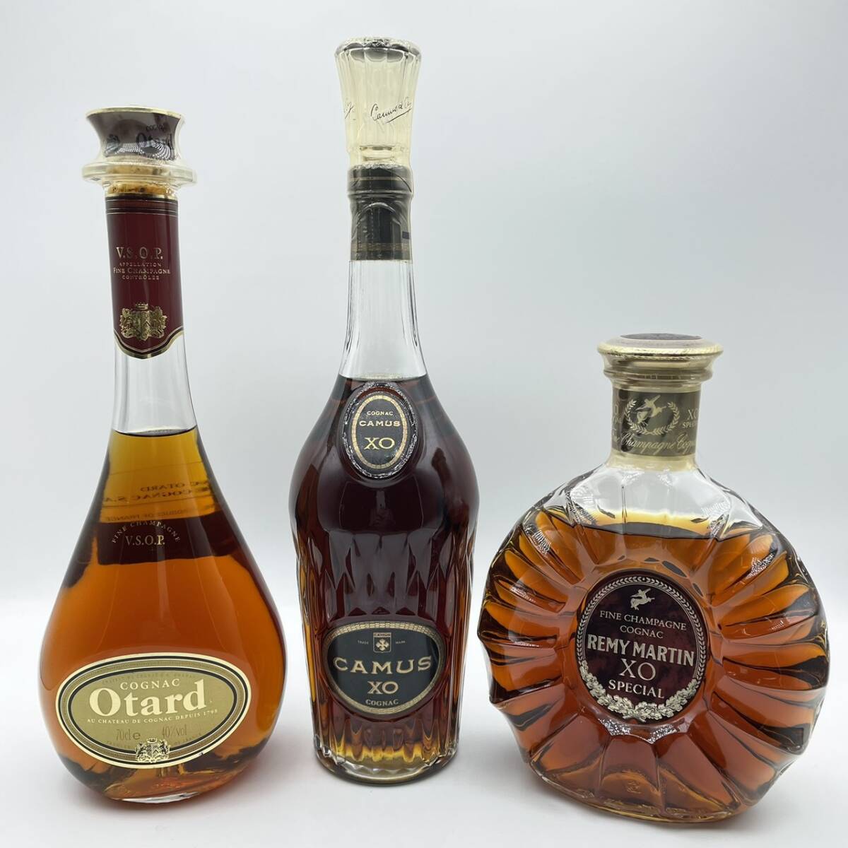 25仙/A012111-1/NT10000/K112-427/酒3本まとめ【幕張】Otard V.S.O.P./CAMUS XO/REMY MARTIN XO SPECIAL拍卖