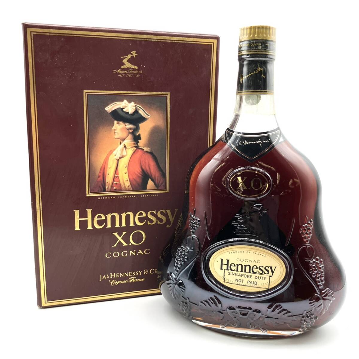 25横/A015748-1/YS28000/G112-144/酒【幕張】 Hennessy ヘネシー XO COGNAC コニャック ブランデー 40%1000ml 箱付き拍卖