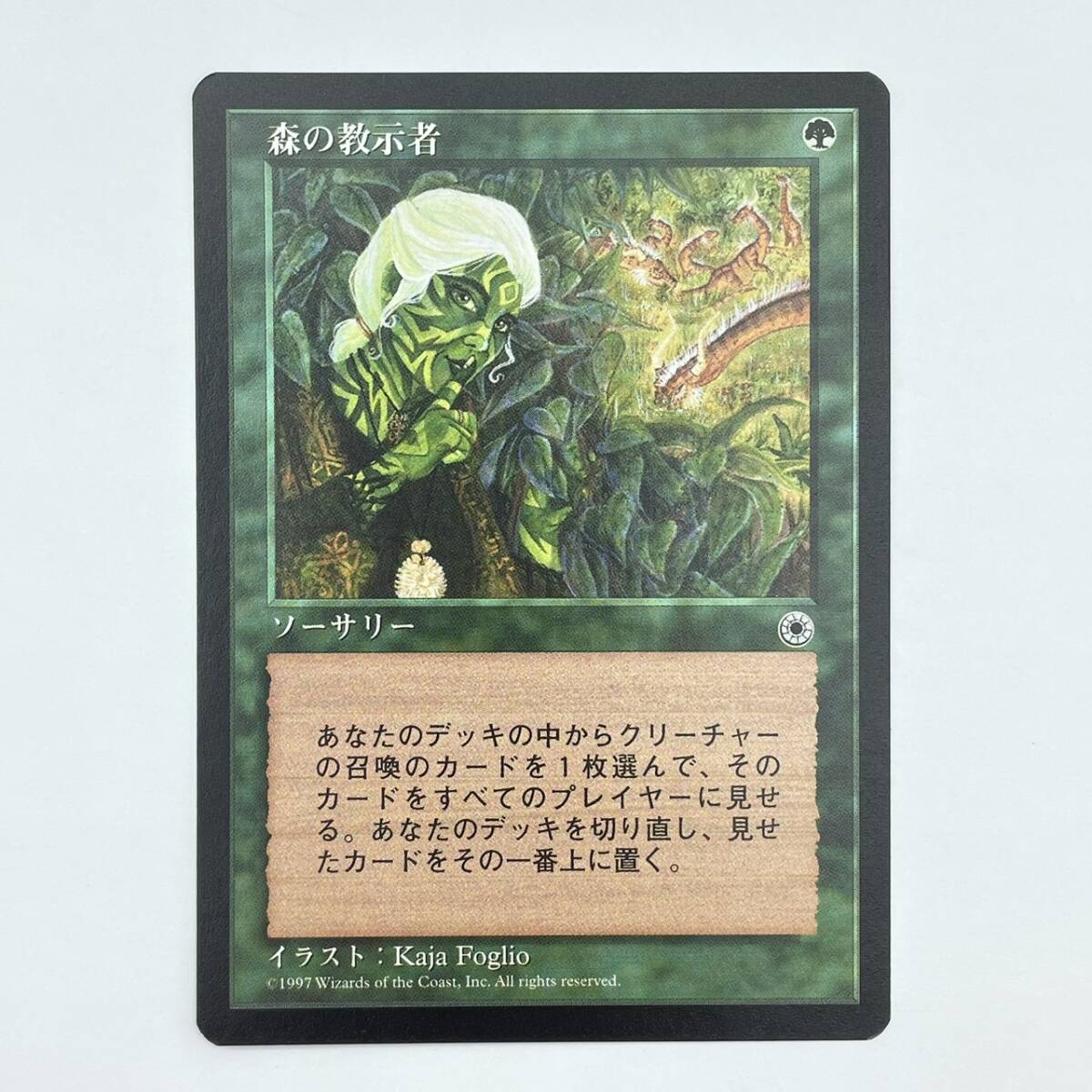 25柏/A030554-40/SR0/K113-409/【幕張】トレカ MTG マジックザギャザリング MAGIC The Gathering 森の教示者 日本語拍卖