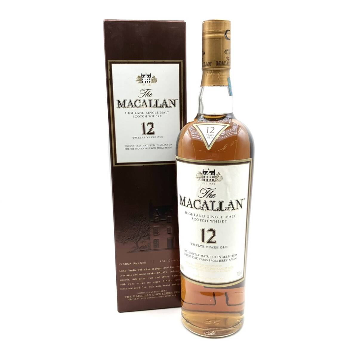 25駅/A002654-1/YT7000/G113-101/【千葉県内のみ発送】酒【幕張】The MACALLAN 12 YEARS OLD SOCTCH WHISKY 40%700ml 箱付き拍卖