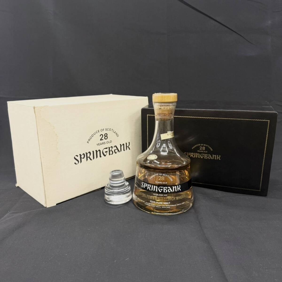 25名/A043686-1/AM120000/J113-302/酒【幕張】SPRINGBANK スプリングバング 28年 ウイスキー 43% 750ml 箱 変栓付き拍卖