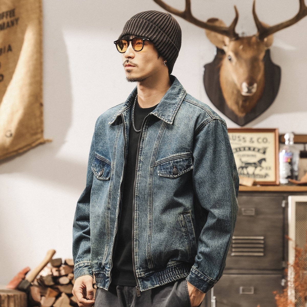 デニムジャケット ワークデニムジャケット 新品★メンズ ジージャン Gジャン ライダースジャケット ジャンパー ブルゾン【2146】4XL拍卖