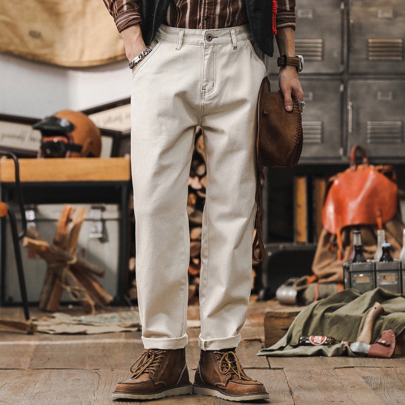 デニムパンツ Gパン ジーンズ ワークパンツカジュアルパンツ メンズ*新品 春秋服 ズボン ボトムス【X202405051345】ベージュ W36拍卖