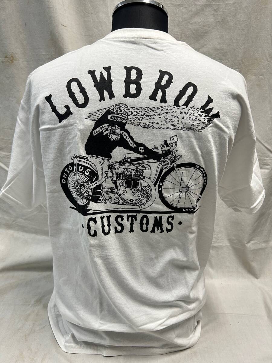 LOWBROW CUSTOMS ボンネビル トライアンフ Tシャツ Lサイズ ホットロッド チョッパー ツインカム拍卖