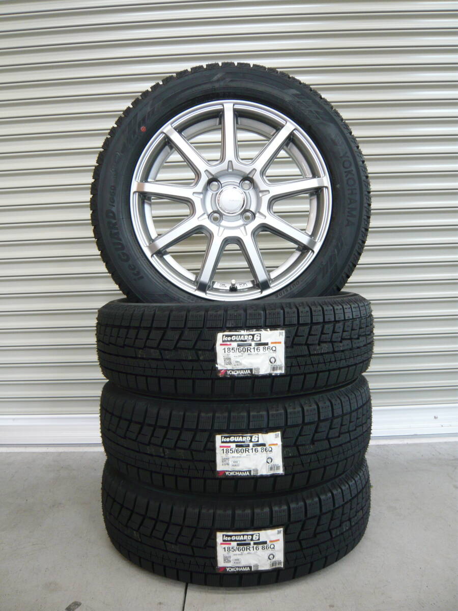 ヨコハマアイスガードIG60☆185/60R16☆4本☆スタッドレスセット☆ノート・デミオ・アクアクロスオーバー・ノートeパワー拍卖