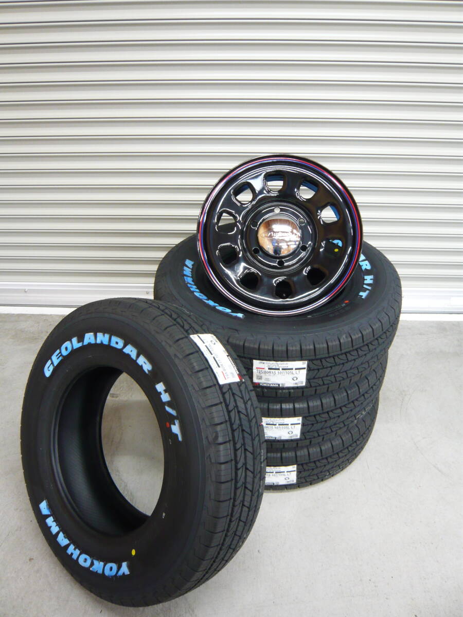 ヨコハマジオランダーH/TG056☆195/80R15LT☆4本☆ホワイトレター☆キャラバン・NV350キャラバン拍卖