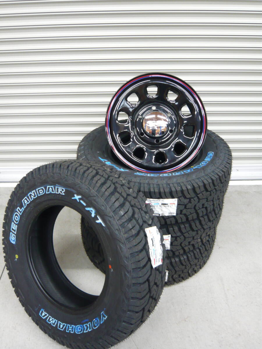 ヨコハマジオランダーX-AT☆195/80R15LT☆4本☆ホワイトレター・ゴツゴツタイヤ☆キャラバン・NV350キャラバン拍卖