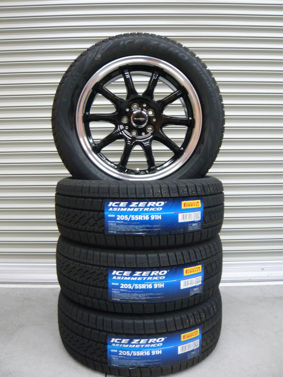 新品4本☆ピレリアイスゼロアシンメトリコ☆205/55R16☆スタッドレスセット☆カローラツーリング・カローラスポーツ・CT200h・86・BRZ拍卖