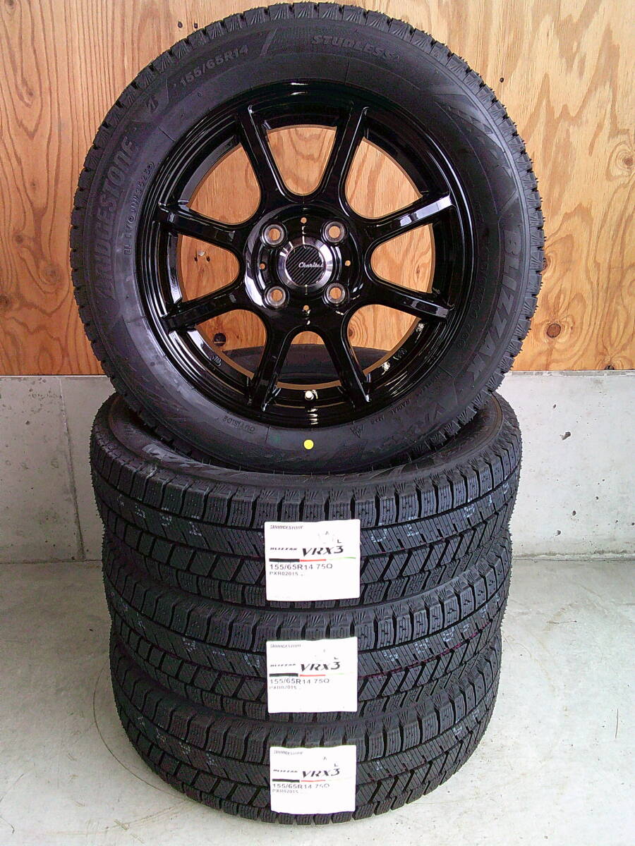 ブリヂストン☆VRX3☆155/65R14☆新品☆スタッドレスタイヤ☆タント・デイズ・N-BOX・プレオ・ekワゴン・スペーシア・軽自動車拍卖