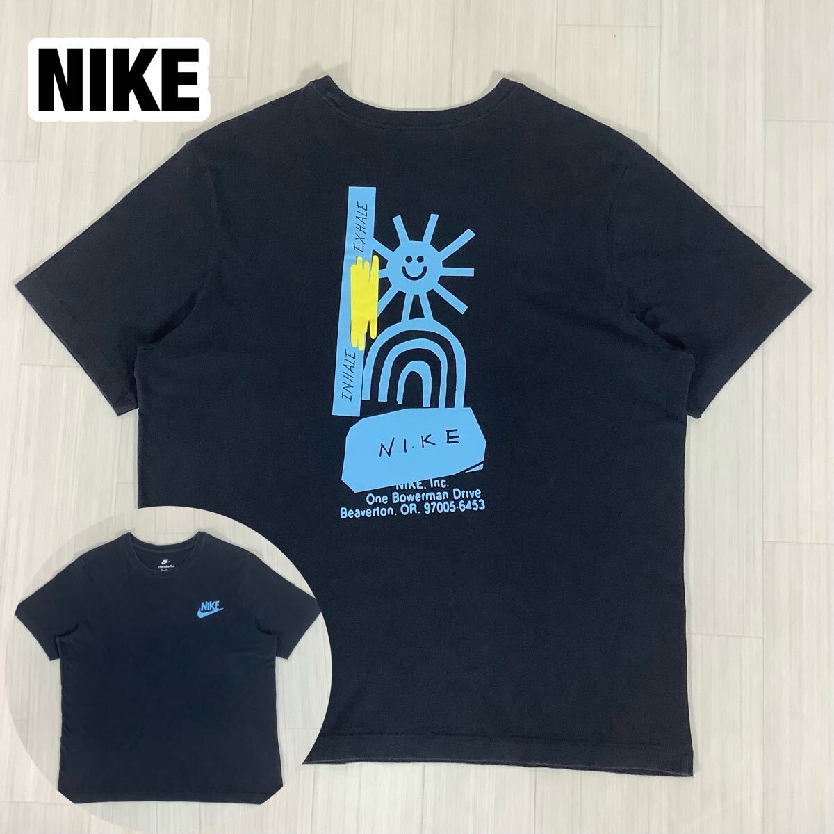 NIKE ナイキ バックプリント 半袖Tシャツ XXL 大きいサイズ ブラック 黒 The Nike Tee拍卖