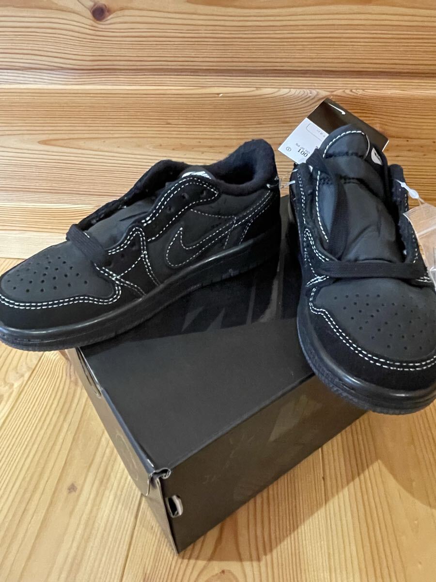 新品未使用 Travis Scott × Nike PS Air Jordan 1 Low OG SP Black Phantom ナイキ トラヴィス ブラックファントム拍卖