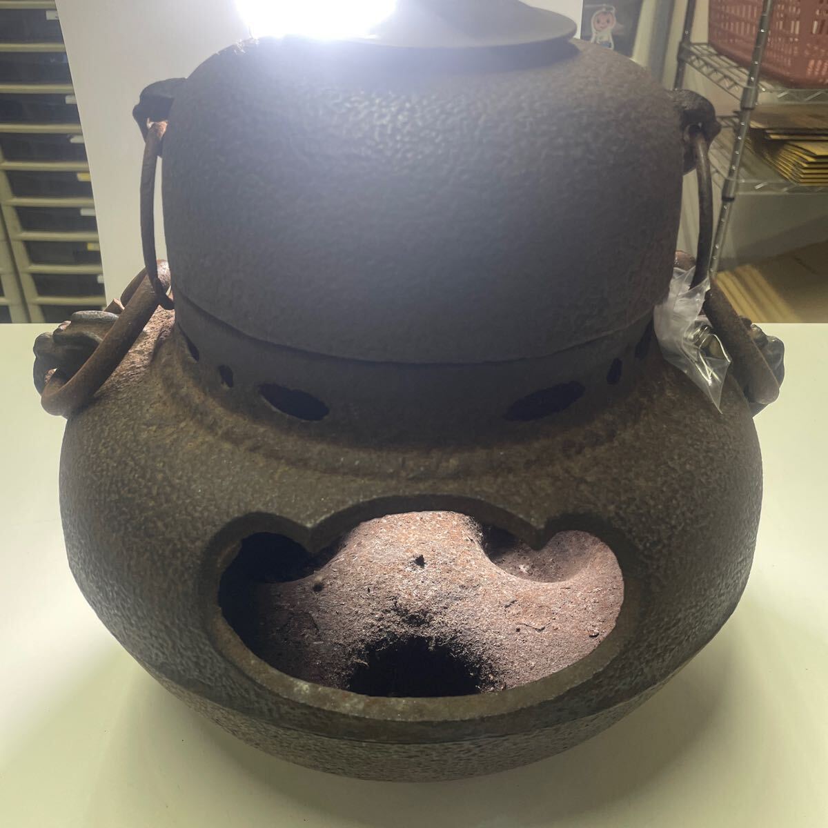鉄製 茶釜 茶道具  アンティーク コレクション 美術 芸術 置物 インテリア拍卖