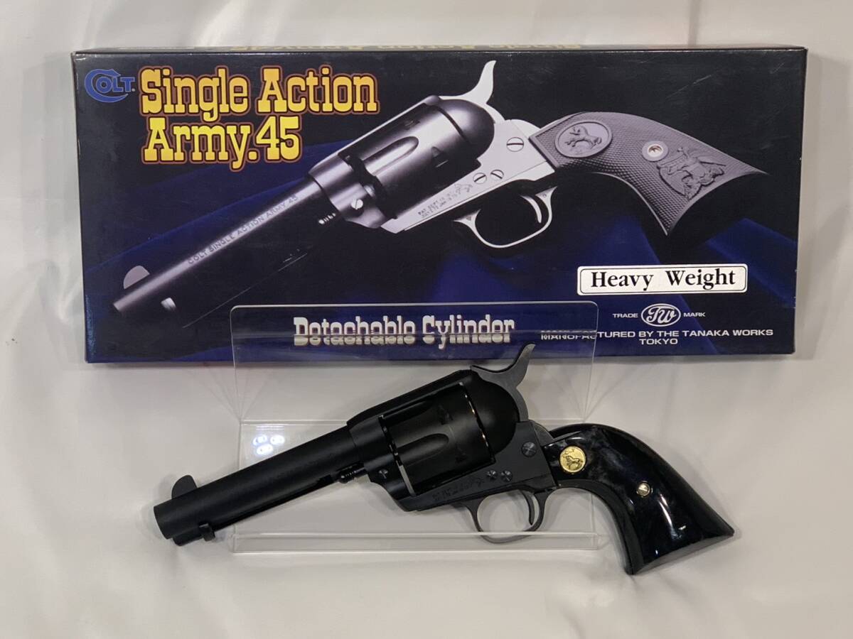 ★ブラックパール調カスタムグリップ★タナカワークス コルト シングルアクションアーミー45 デタッチャブルシリンダー H/W SAA リボルバー拍卖
