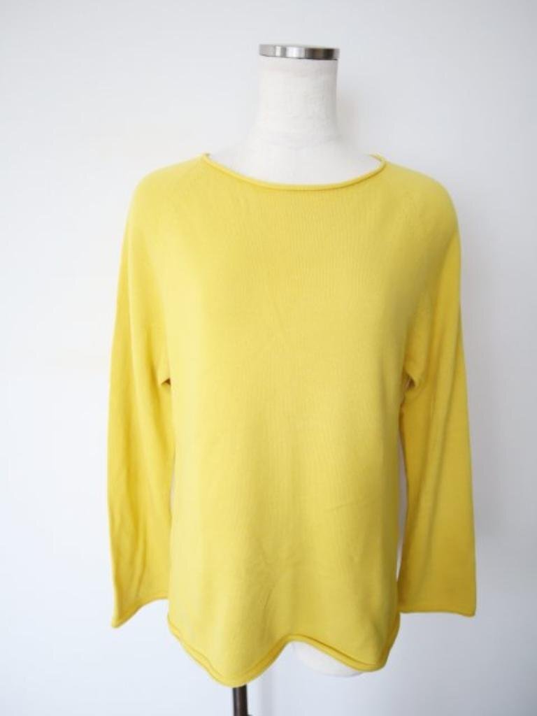 【送料込】GALERIE VIE ギャルリーヴィー コットンナイロンボートネックプルオーバー S(M相当) マスタード 可愛い おしゃれ 6458961拍卖