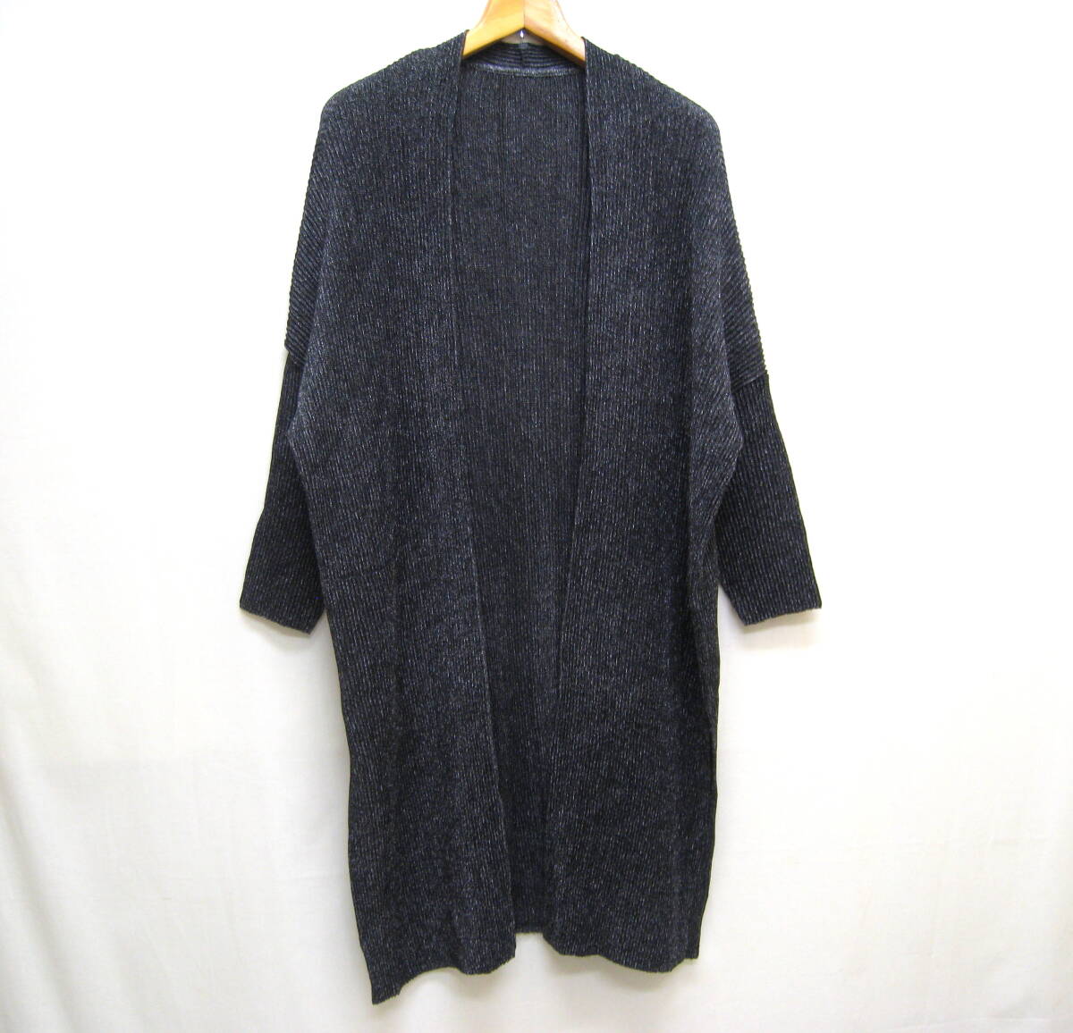 SPECCHIO■スペッチオ シャトルプリーツ コクーンスリーブ ロング カーディガン レディース サイズ40拍卖