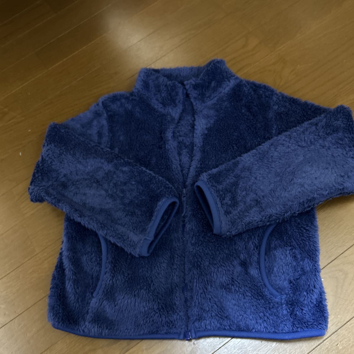 ユニクロ ファーリーフリースジャケット140 青拍卖