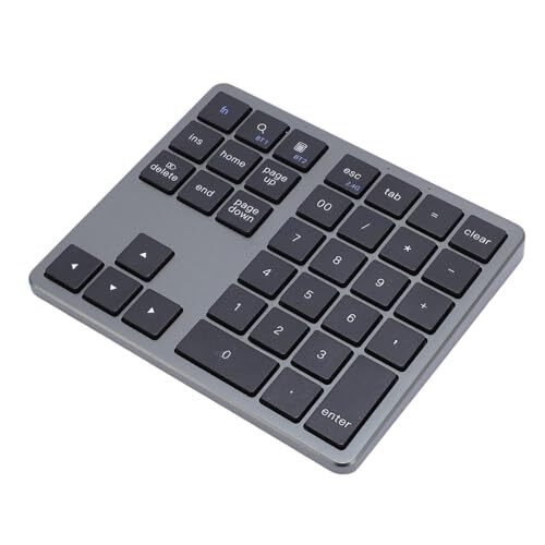 1 テンキー Bluetooth ワイヤレス 数字 キーボード パンタグラフ式 Type-C充電 超薄型 金属構造 numlock拍卖