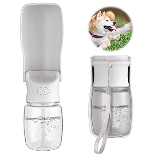 白 350ml Wodondog ペットウォーターボトル 折り畳み 350ml 携帯用水飲みボトル 給水器 お散歩用水筒 犬 水入拍卖