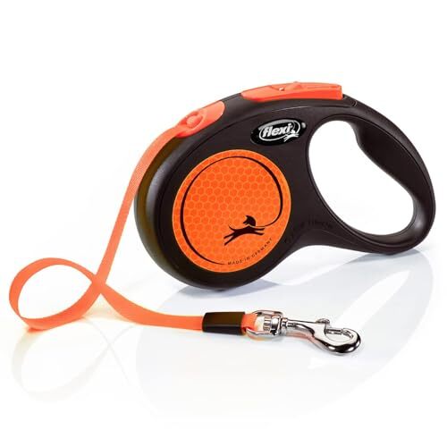 オレンジ S(15kg未満) 5m フレキシ(flexi) 伸縮リード ニューネオン テープタイプ Sサイズ 5m オレンジ 【日拍卖