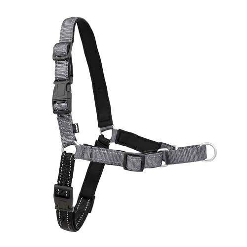 スチールシルバー×ブラック M PetSafe(ペットセーフ) 犬用 引っ張り防止ハーネス デラックスイージーウォークハーネス ス拍卖