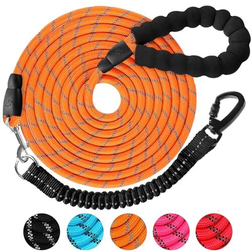 オレンジ 9m(太さ8mm) DANOFY 犬 リード ロングリード 犬用リード 9m - 長い丸ロープ 小型犬 中型犬 大型犬 拍卖