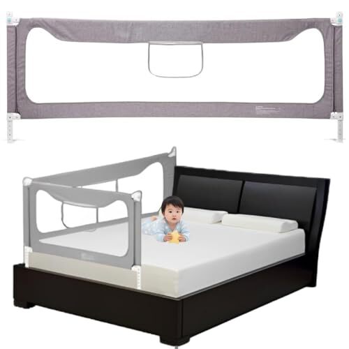 220cm 1個 life_mart 選べる6サイズ★ ベッドガード 【 洗える 120-220cm ハイタイプ ポケット付き 簡拍卖