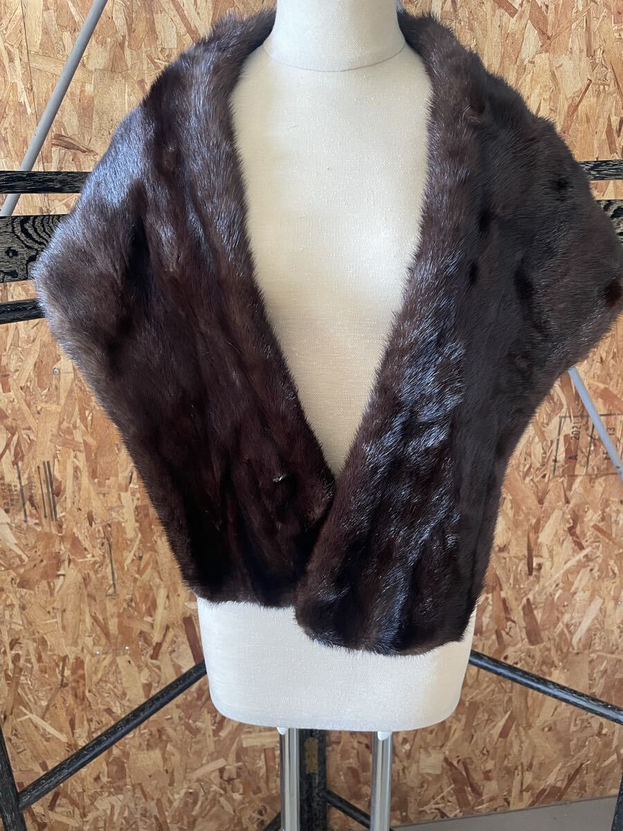 毛皮 OS FUR FASHION オーエス ダークミンク ショール拍卖