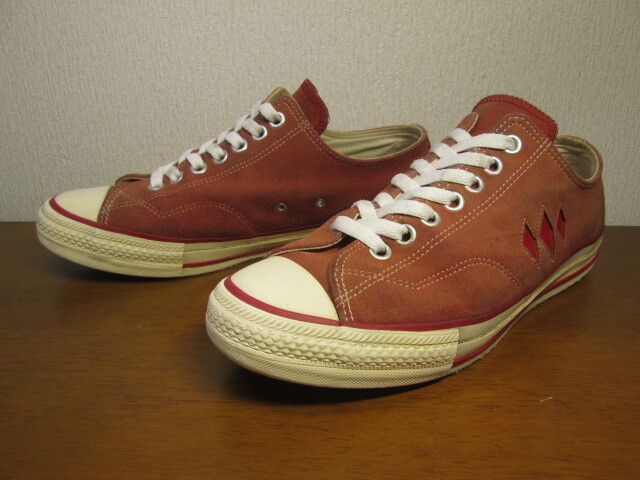レア THE FLAT HEAD フラットヘッド スエード レザー スニーカー シューズ 靴 8 26cm 26 レッド 赤 牛革 RJB R.J.B拍卖