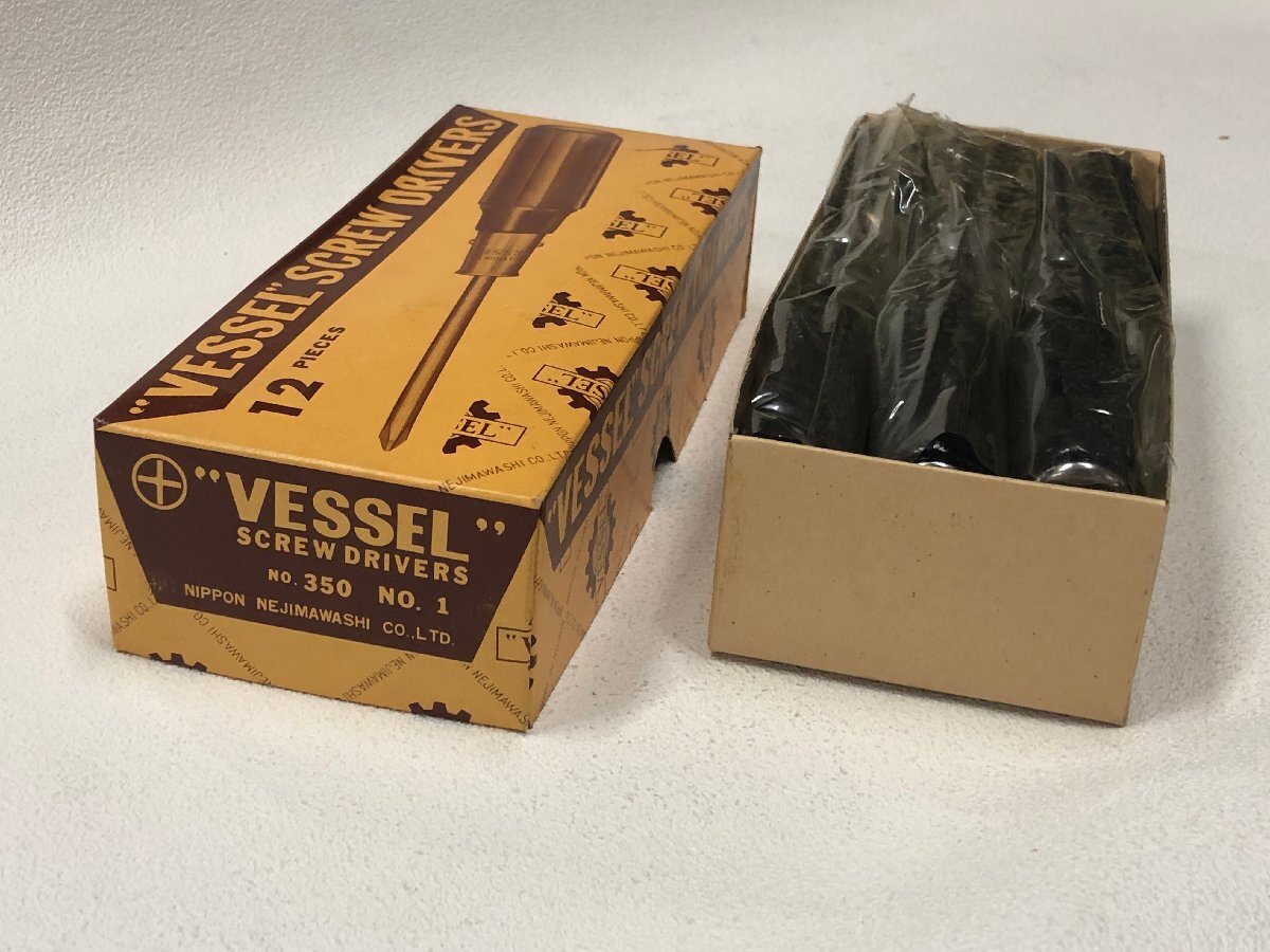 ベッセル No. 350-1-75 木柄貫通ドライバ― 350+1×75 1箱(12本入) 廃番 デッドストック アウトレット VESSEL拍卖