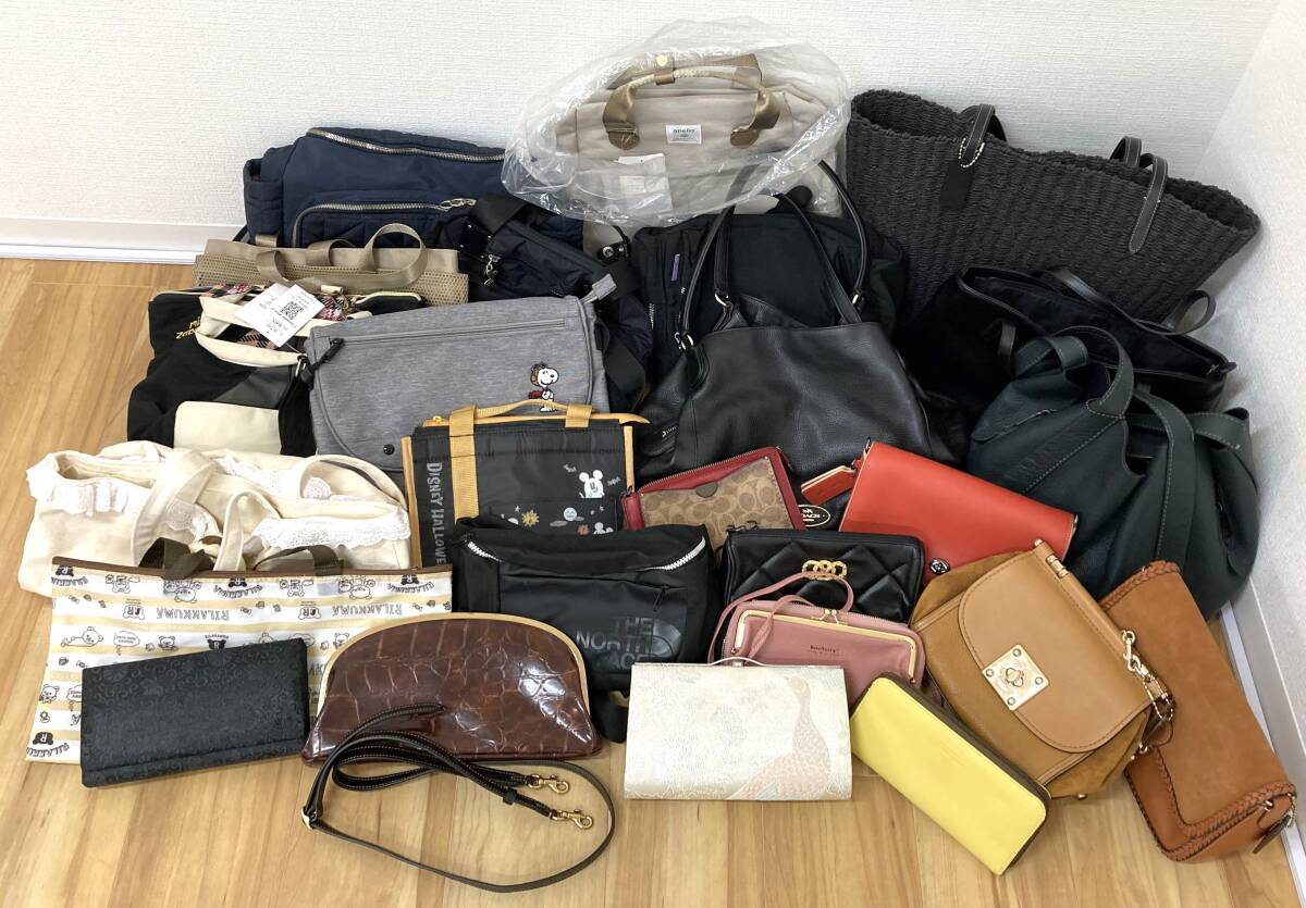 #11550 COACH コーチ ノーブランド バッグ ポーチ まとめ シグネチャー トート ショルダー ハンドバッグ ポーチ など 現状品拍卖