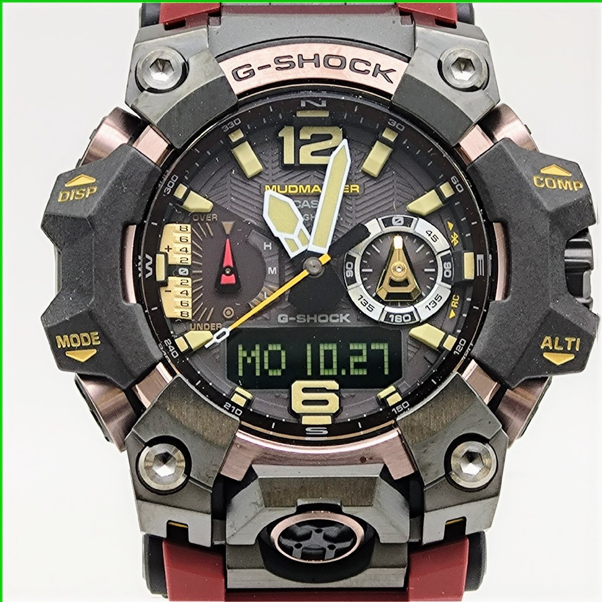1587 ♪CASIO カシオ G-SHOCK ジーショック MUDMASTER GWG-B1000-1A4JF 腕時計 ソーラー式 電波時計 アナデジ Bluetooth搭載【0924】拍卖